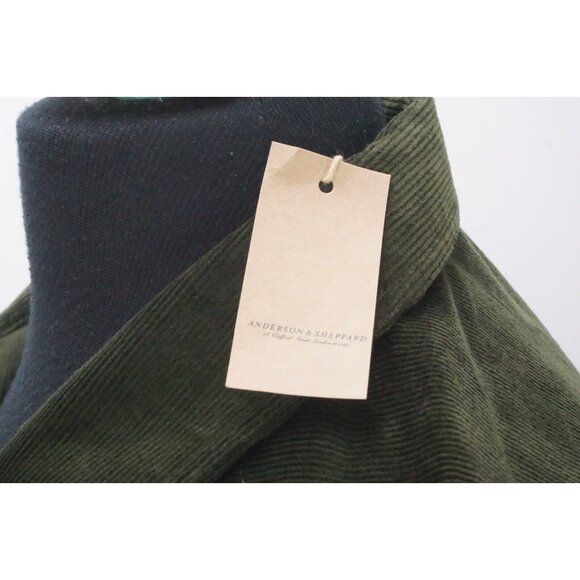 Anderson Sheppard Work Jacket Corduroy Coat Moss Green Sz XXS Brand New - Picture 3 of 8